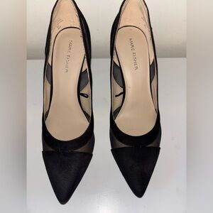 Marc Fisher Black Mesh Heels